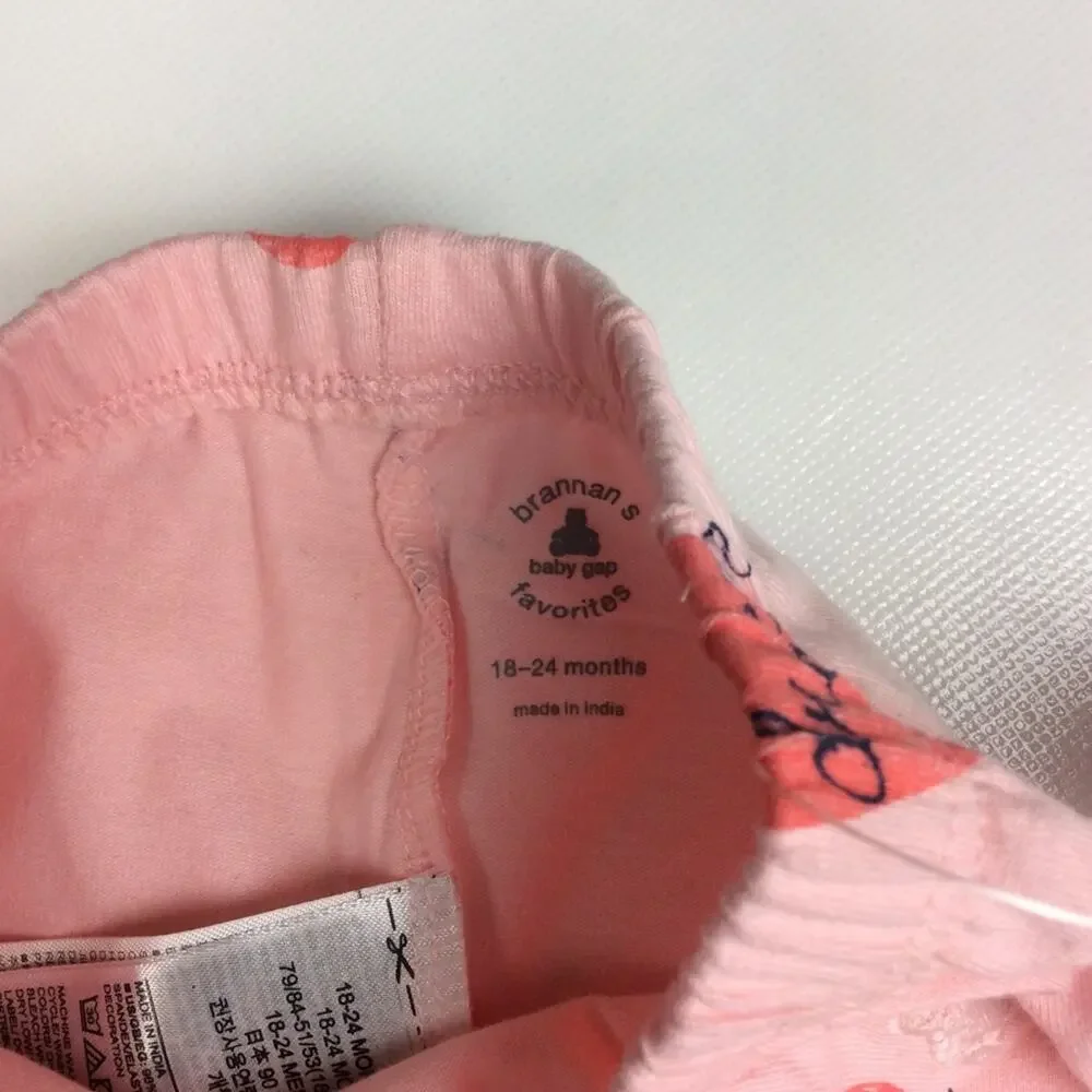 Gap Girls Graphic and Heart Pants Sz 18-24 M